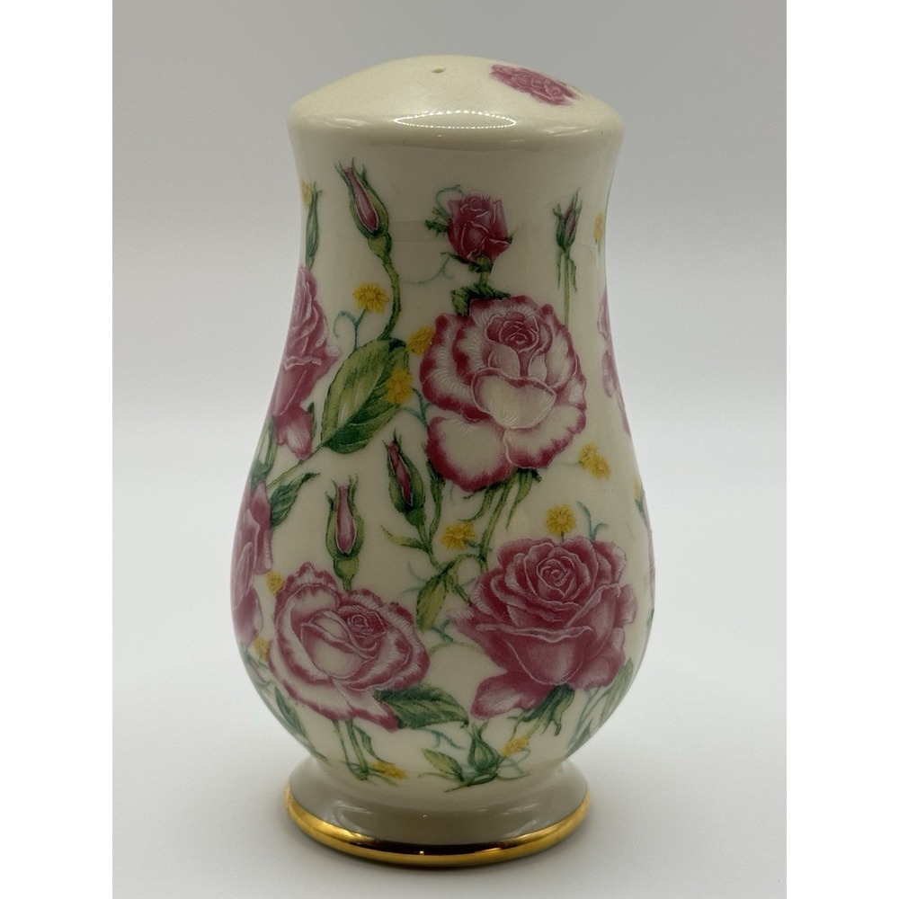 LENOX SUZANNE CLEE FLOWER BLOSSOM ROSE SALT OR PEPPER SHAKER